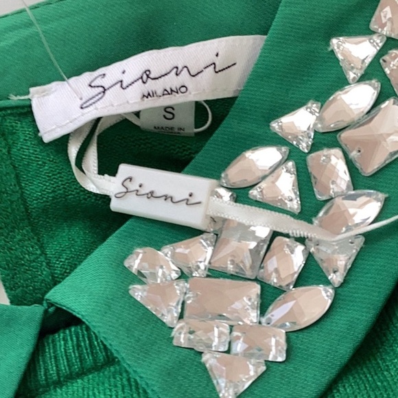 Sioni Women’s Embellished Collar Sweater New Kelly Green Small - Picture 11 of 11
